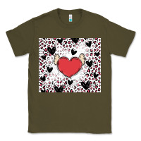 Army Green valentine's day hearts Classic Tee - MaliasSmallBusiness
