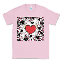 Bubblegum Pink valentine's day hearts Classic Tee - MaliasSmallBusiness