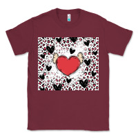 Burgundy valentine's day hearts Classic Tee - MaliasSmallBusiness