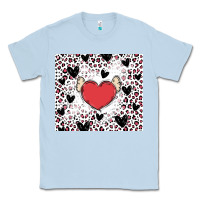 Dusty Blue valentine's day hearts Classic Tee - MaliasSmallBusiness