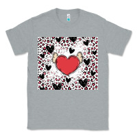 Heather Grey valentine's day hearts Classic Tee - MaliasSmallBusiness