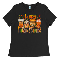 Black western happy thanksgiving bbs Ladies Tee - BundleAndBundleShop