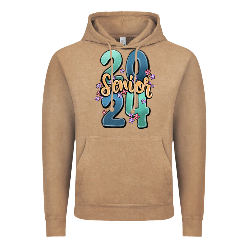 Senior 2024 Vintage Hoodie by MaliasSmallBusiness | Teevron