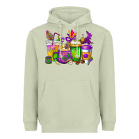 Matcha mardi gras coffee cups cowgirl Heavyweight Hoodie - CowGirlArtShop