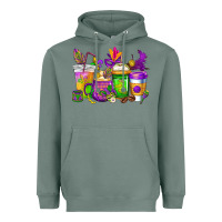 Sage mardi gras coffee cups cowgirl Heavyweight Hoodie - CowGirlArtShop