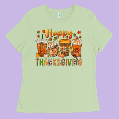 Western Happy Thanksgiving Bbs Ladies Tee Designed By Bundleandbundleshop
