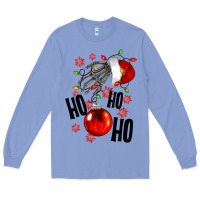 Colony Blue Ho ho ho skeleton Long Sleeve Tee - NancyCooperArtShop