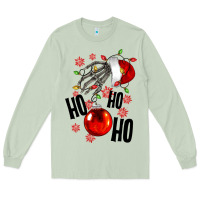 Matcha Ho ho ho skeleton Long Sleeve Tee - NancyCooperArtShop