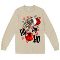 Mushroom Ho ho ho skeleton Long Sleeve Tee - NancyCooperArtShop