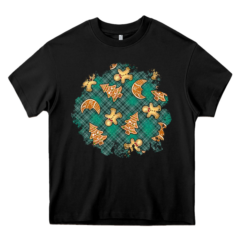 Christmas Gingerbread Cookies Patch Heavy Core Tee by BundleAndBundleShop | Teevron
