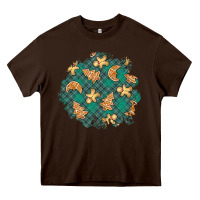Chocolate Brown christmas gingerbread cookies patch Heavy Core Tee - BundleAndBundleShop