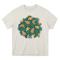 Cream christmas gingerbread cookies patch Heavy Core Tee - BundleAndBundleShop