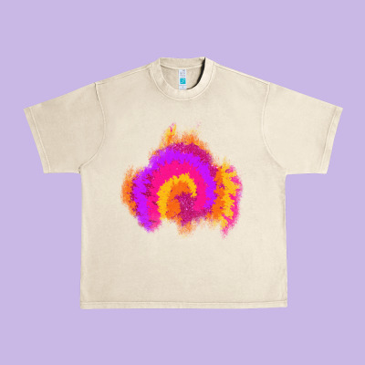 Tie Dye Glitter Patch Urban Heavy Tee Designed By Adodesignshop