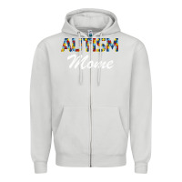 Dove Grey Autism mom Zipper Hoodie - Bettercallsaul