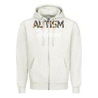 Oatmeal Heather Autism mom Zipper Hoodie - Bettercallsaul