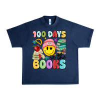 Navy 100 days in the books Urban Heavy Tee - MaliasSmallBusiness