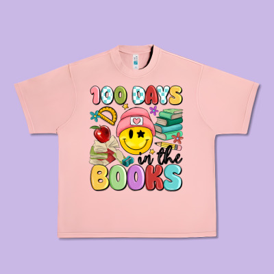 100 Days In The Books Urban Heavy Tee Designed By Maliassmallbusiness