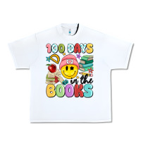 White 100 days in the books Urban Heavy Tee - MaliasSmallBusiness