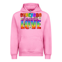 Fuchsia Pink Everyone Deserves Love Pride Lgbtq Urban Hoodie - BundleAndBundleShop