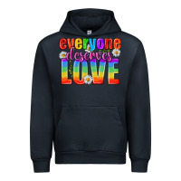 Navy Everyone Deserves Love Pride Lgbtq Urban Hoodie - BundleAndBundleShop