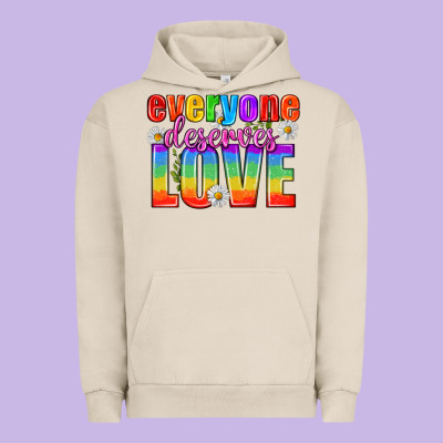Everyone Deserves Love Pride Lgbtq Urban Hoodie Designed By Bundleandbundleshop