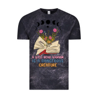 Cloud Black a well read woman is a dangerous creature Vintage Tee - MaliasSmallBusiness
