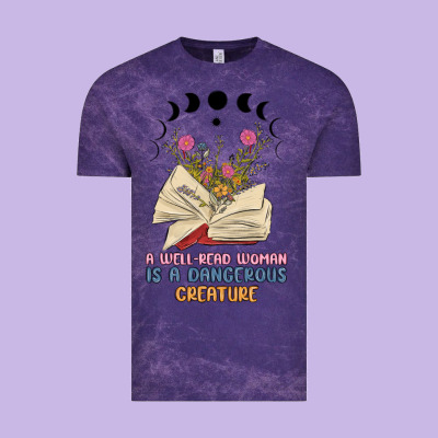A Well Read Woman Is A Dangerous Creature Vintage Tee Designed By Maliassmallbusiness