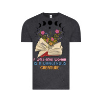 Vintage Black a well read woman is a dangerous creature Vintage Tee - MaliasSmallBusiness
