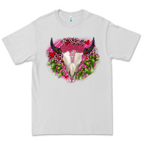Dove Grey bull skull cactus valentines Premium Tee - JahusDesignShop