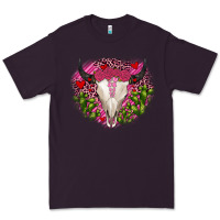 Plum bull skull cactus valentines Premium Tee - JahusDesignShop