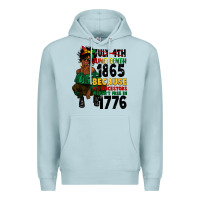 Blue Mist juneteenth 1865 because my ancestors Premium Hoodie - CowGirlArtShop