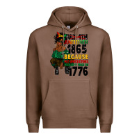 Chestnut juneteenth 1865 because my ancestors Premium Hoodie - CowGirlArtShop