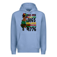 Colony Blue juneteenth 1865 because my ancestors Premium Hoodie - CowGirlArtShop