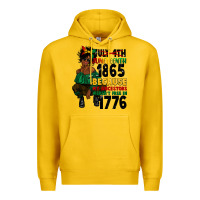 Lemon juneteenth 1865 because my ancestors Premium Hoodie - CowGirlArtShop
