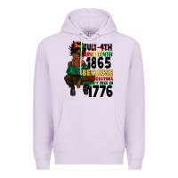 Lilac juneteenth 1865 because my ancestors Premium Hoodie - CowGirlArtShop
