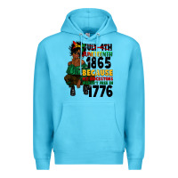 Ocean Blue juneteenth 1865 because my ancestors Premium Hoodie - CowGirlArtShop