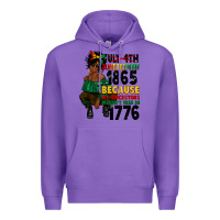 Purple juneteenth 1865 because my ancestors Premium Hoodie - CowGirlArtShop