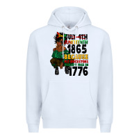 White juneteenth 1865 because my ancestors Premium Hoodie - CowGirlArtShop