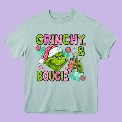 Christmas Characters And Bougie Heavy Core Tee Designed By Adodesignshop