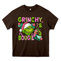 Chocolate Brown christmas characters and bougie Heavy Core Tee - AdoDesignShop