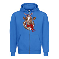 True Royal christmas scarf heifer Zipper Hoodie - RanaPortraitStore