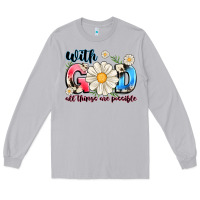 Moon Dust With God All Things Are Possible Long Sleeve Tee - MaliasSmallBusiness