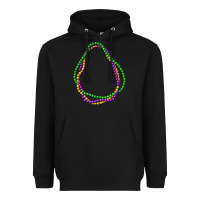 Black mardi gras beads Heavyweight Hoodie - CowGirlArtShop