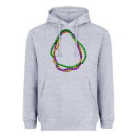 Heather Grey mardi gras beads Heavyweight Hoodie - CowGirlArtShop