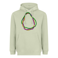Mardi Gras Beads Heavyweight Hoodie | Teevron