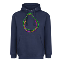 Navy mardi gras beads Heavyweight Hoodie - CowGirlArtShop