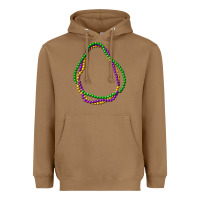 Toasted Coconut mardi gras beads Heavyweight Hoodie - CowGirlArtShop