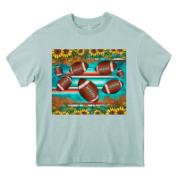 Arona football turquoise sunflower Heavy Core Tee - JahusDesignShop