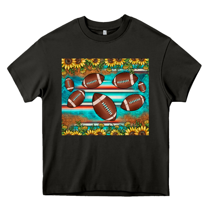 Football Turquoise Sunflower Heavy Core Tee by JahusDesignShop | Teevron