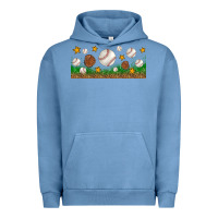Pigment Pebble Blue Baseball Glove With Leopard Libbey Glass Urban Hoodie - BundleAndBundleShop